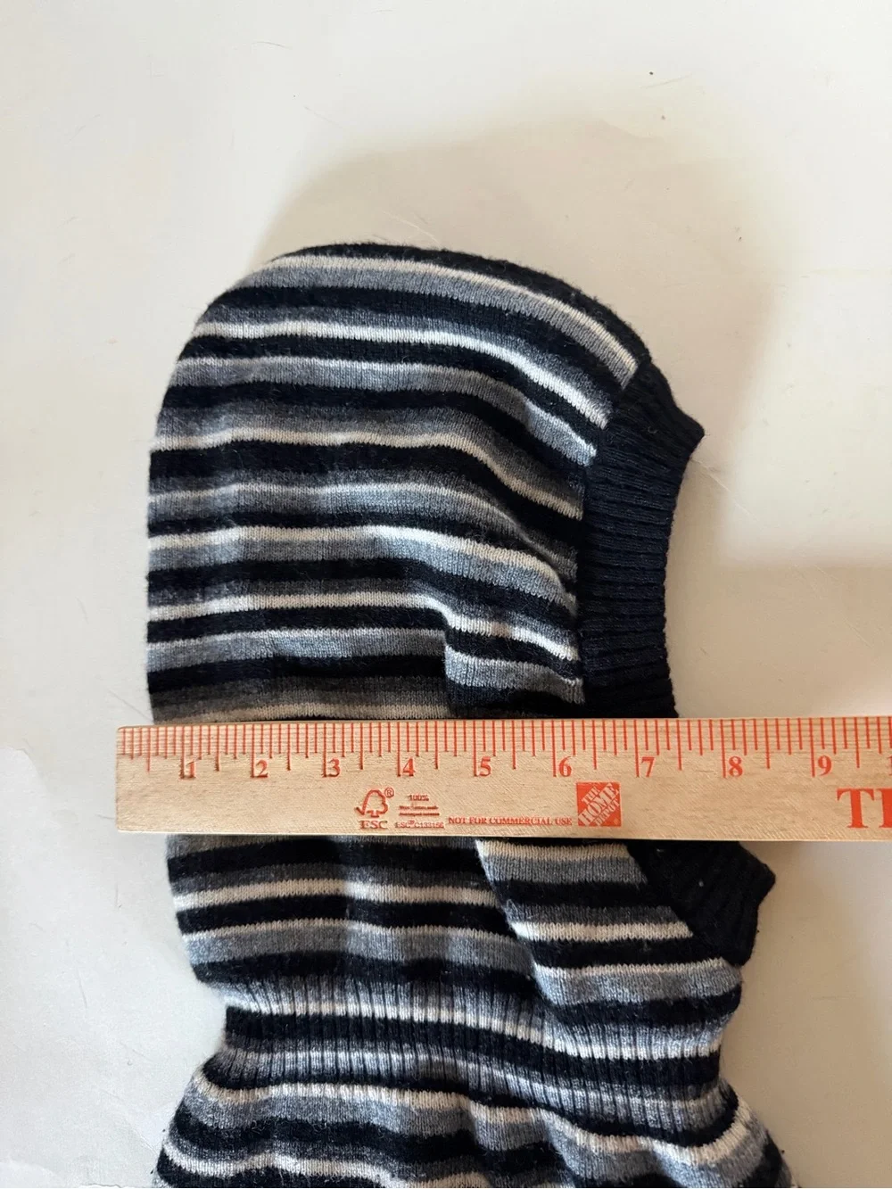 Striped Black and Gray boys wool hat